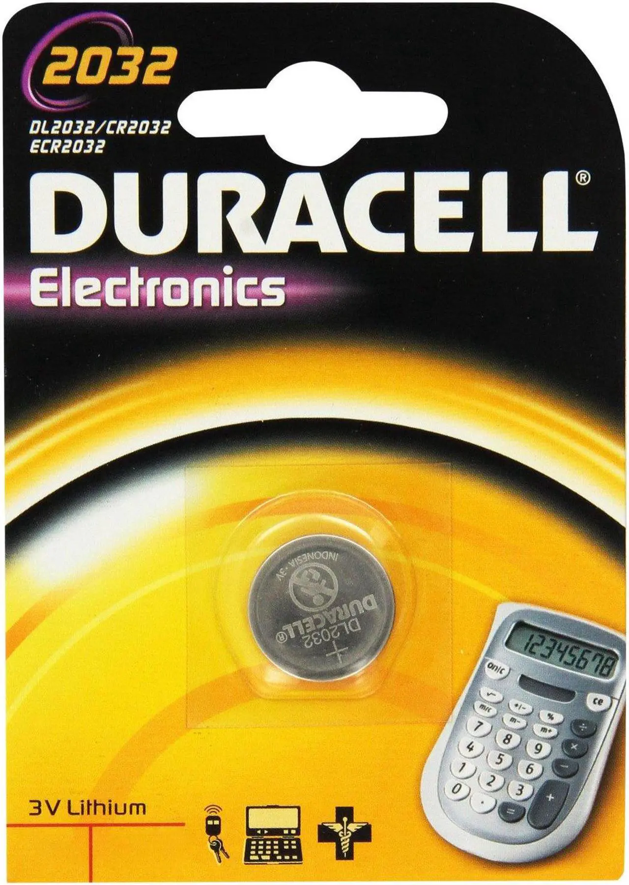 Alt view image 3 of 20 - DURACELL DL2032B2PK Coin Cell,2032,Lithium,3V,PK2