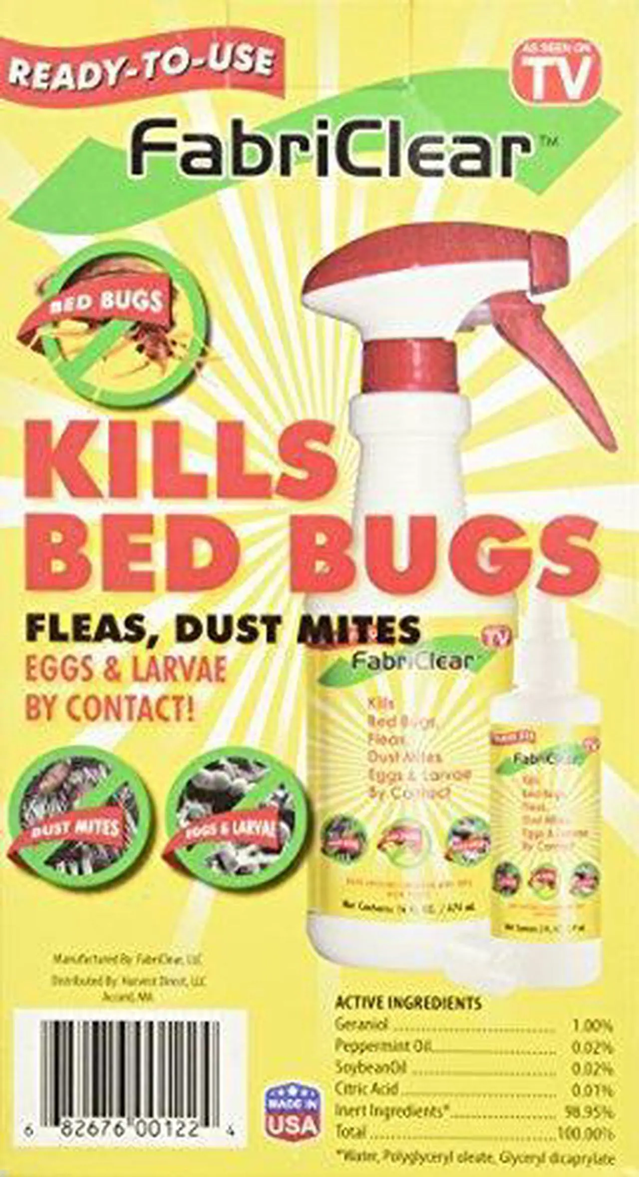 Alt view image 4 of 5 - FabriClear Bed Bug Spray,  16 oz. w/ Bonus Travel Spray 2 oz.