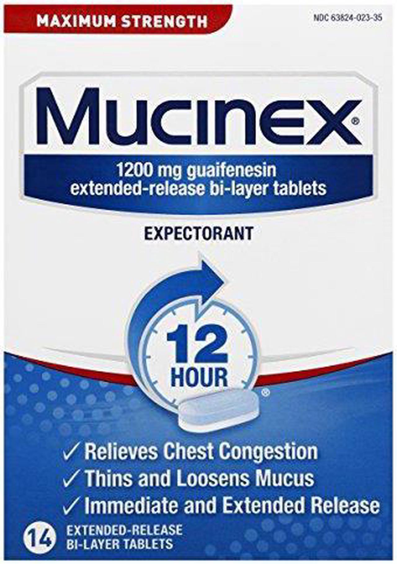 Alt view image 4 of 20 - Mucinex Max Strength Expectorant 14 Tablets/Box 02314