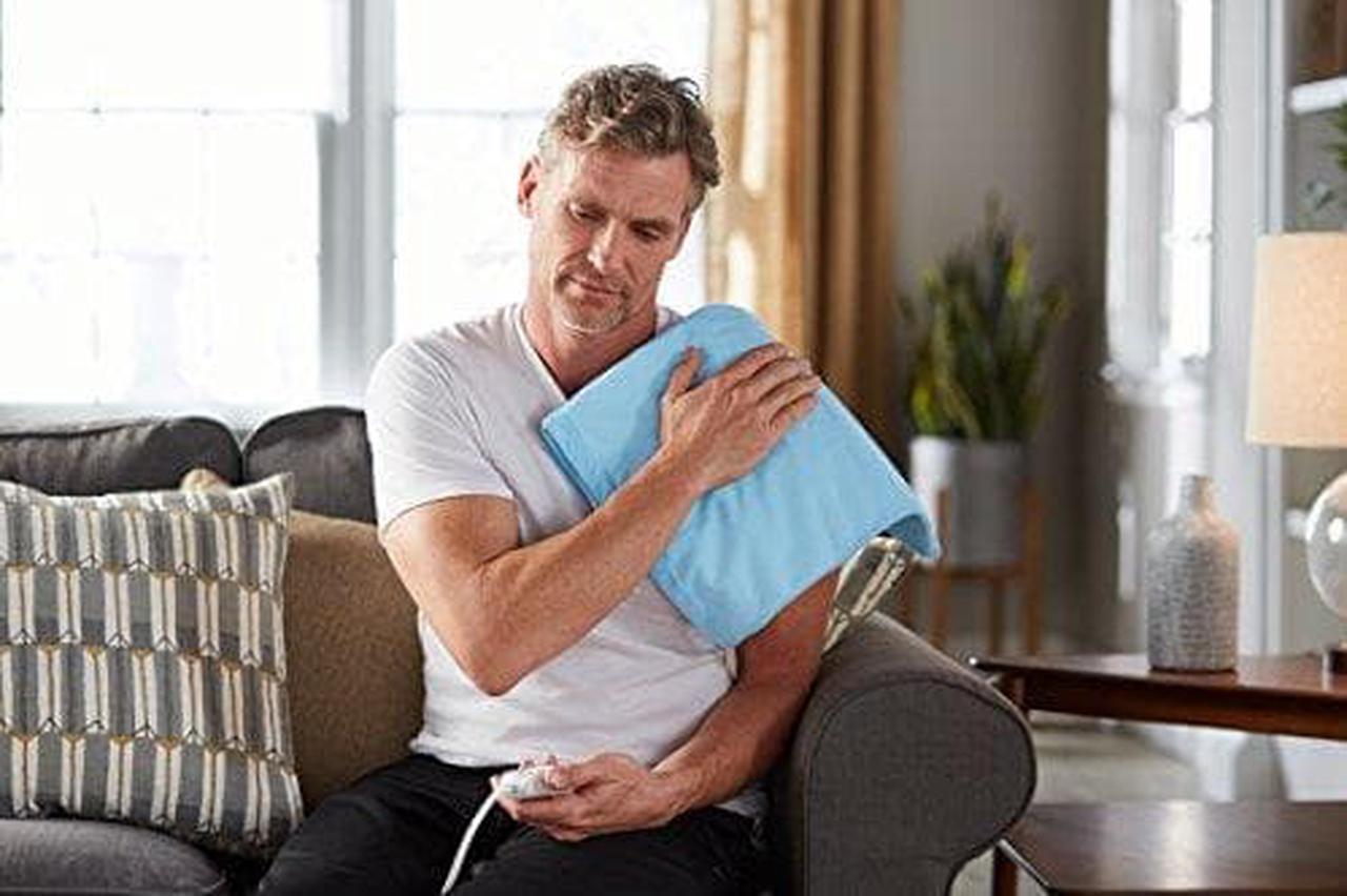 Alt view image 8 of 10 - Sunbeam Health at Home 756-500 Standard Heating Pad with NEW Arthritic Controller