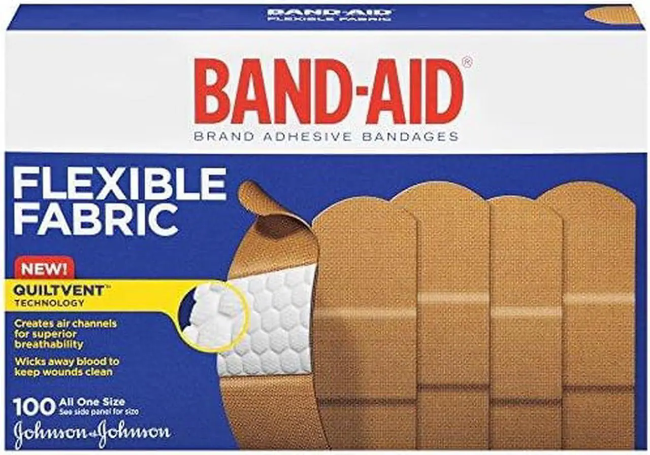 Alt view image 9 of 20 - BAND-AID Flexible Fabric Adhesive Bandages 1" x 3" 100/Box 4444