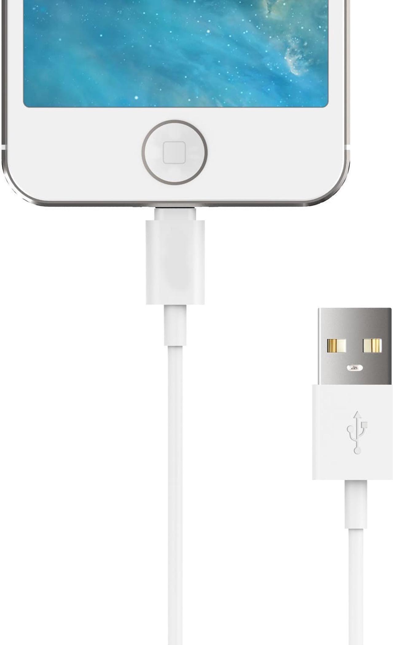 Alt view image 3 of 6 - [Apple MFI Certified] JDB® Lightning Cable 3ft(1M) 8 Pin Lightning to USB Cable Charger Cord for iPhone, iPad, iPod - White