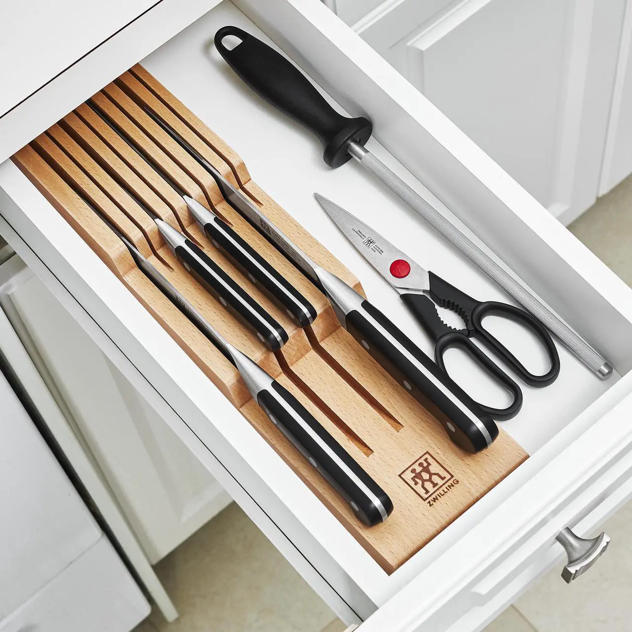 Alt view image 3 of 4 - ZWILLING Pro 7-pc Knife Block Set with In-Drawer Knife Tray