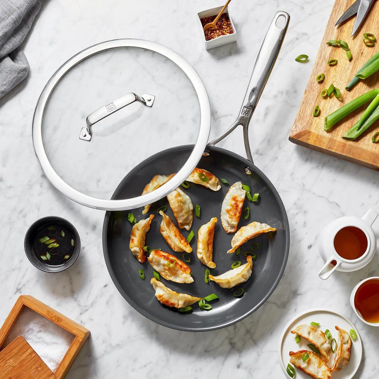 Alt view image 2 of 7 - ZWILLING Energy Plus 10-inch Stainless Steel Ceramic Nonstick Fry Pan with Lid