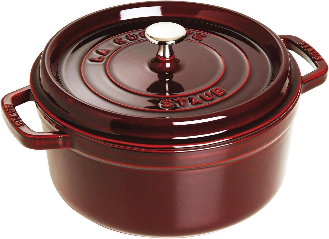 Main image of Staub Cast Iron 4-qt Round Cocotte - Grenadine