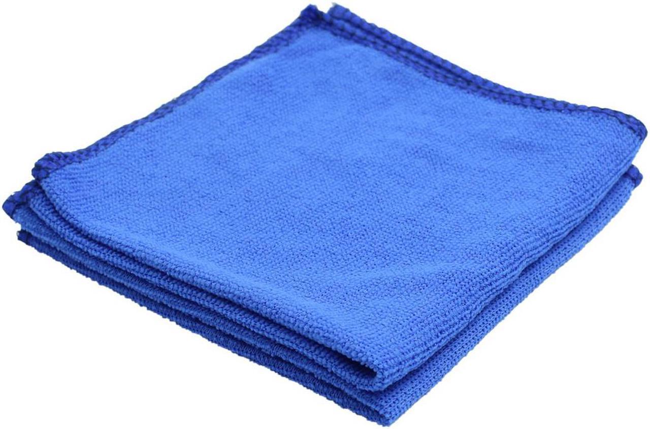 2pcs Blue Microfiber Cleaning Cloth Absorbent Car Washing Towel 30cm x 30cm