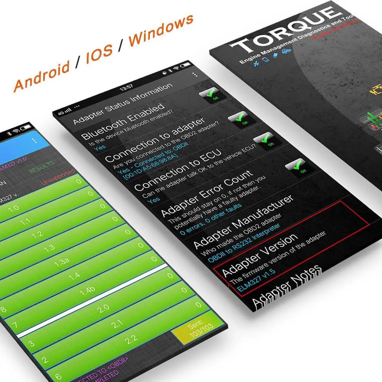 Alt view image 4 of 7 - ELM327 V1.5 Without PIC18F25K80 WIFI / Bluetooth 4.0 Obd Obd2 Auto Code Readers ELM 327 For IOS/Android/PC