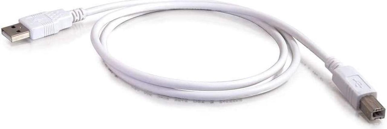 C2G 3m USB A to B Cable - Printer Cable - USB Cable - USB 2.0 - 10ft White - Type A Male - Type B Male - 10ft - White