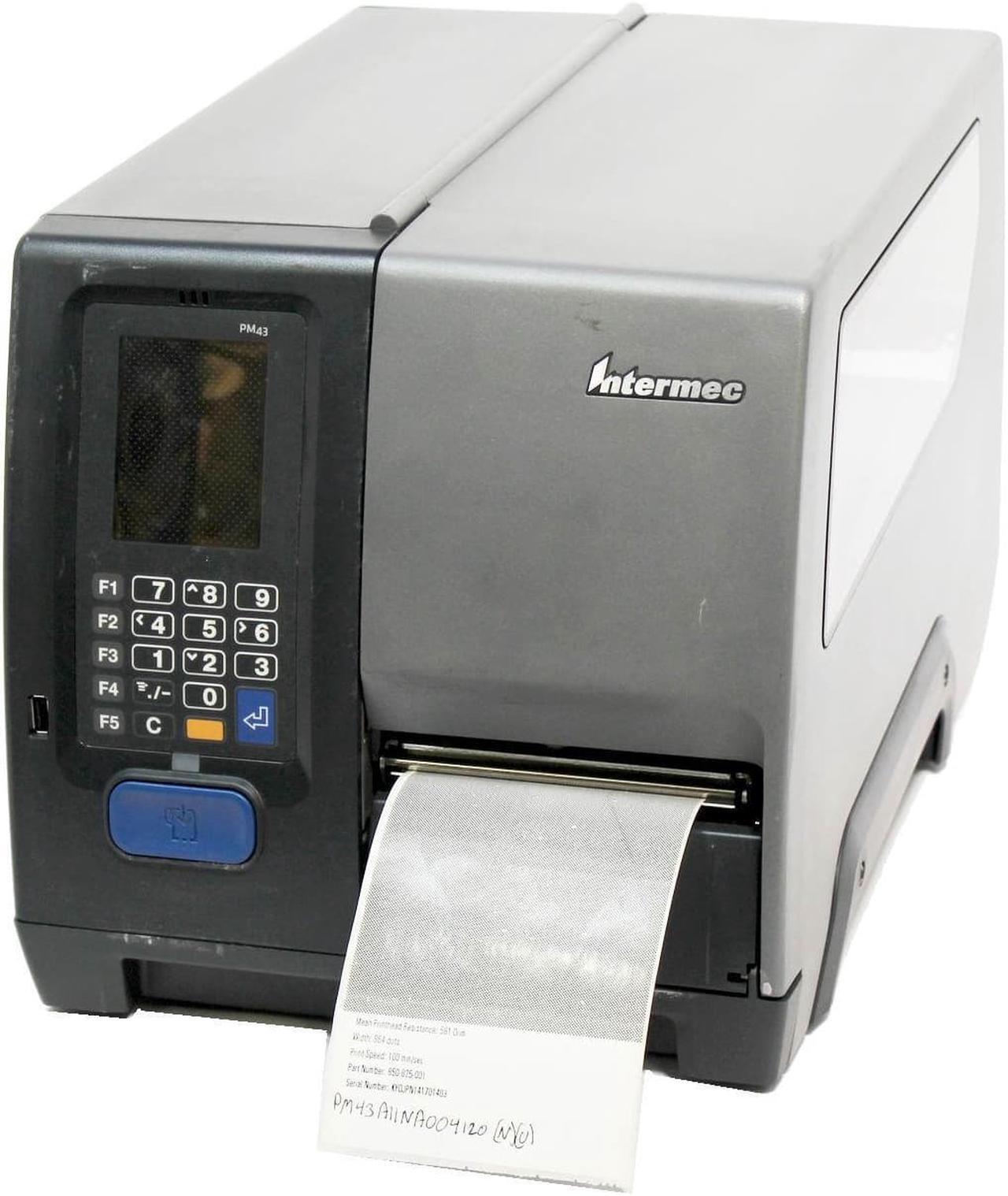 Main image of Intermec PM43 PM43A11NA004120 Thermal Barcode Label Printer Serial USB Network Rewinder 8 dpmm