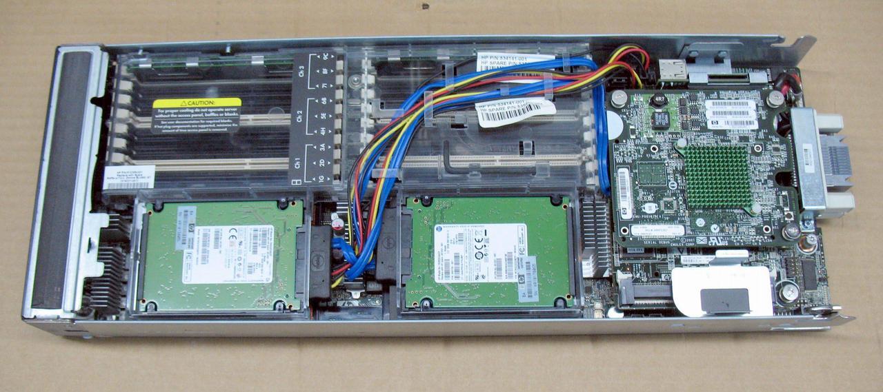 Alt view image 3 of 4 - HP ProLiant BL490c G7 64-bit Blade Server with 2xSix-Core X5675 Xeon 3.06GHz CPUs + 96GB PC3-10600R RAM + 2x32GB SSD SATA HDD, P712m RAID, NO OS