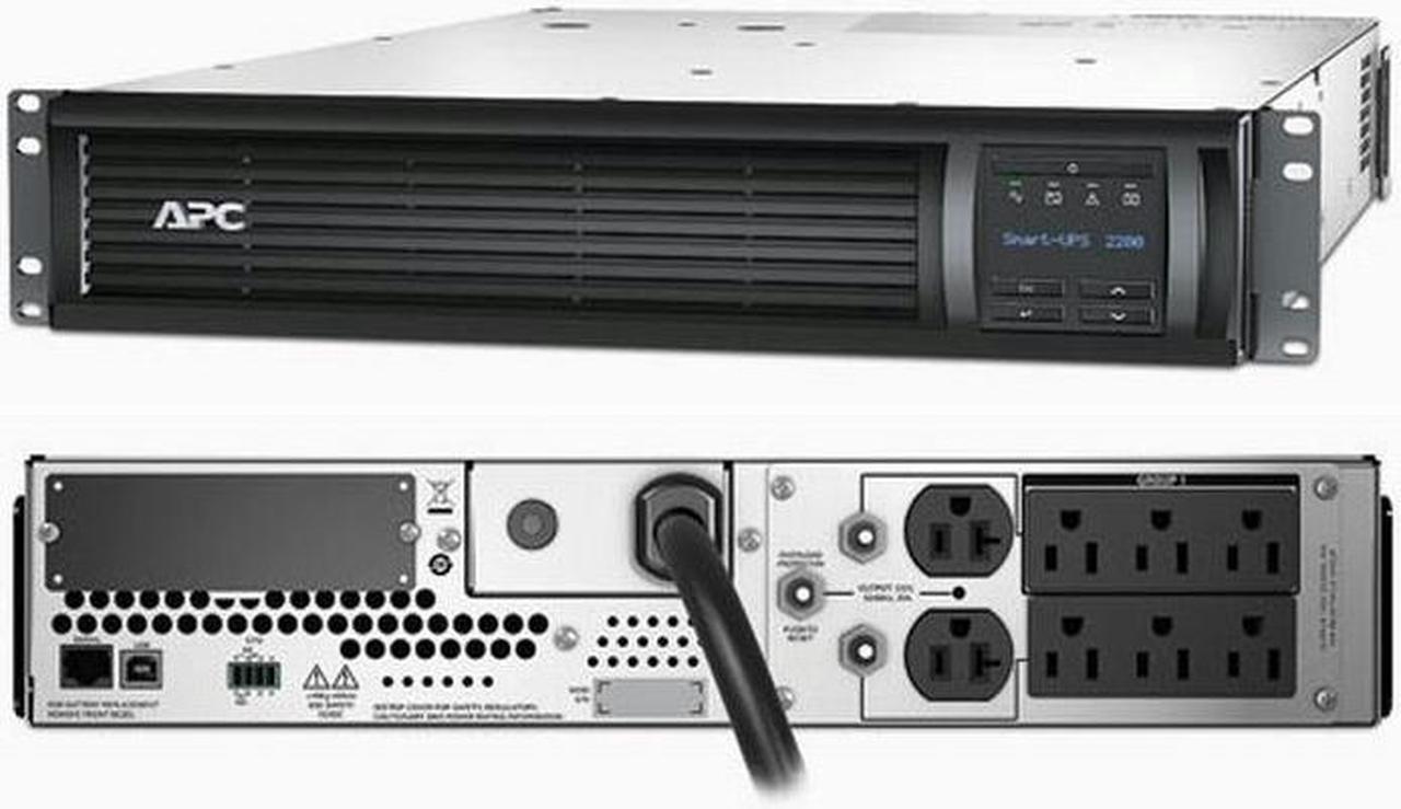 Alt view image 2 of 5 - APC SMT2200RM2U SMART-UPS 2200VA 1980W 120V LCD USB RACKMOUNT 2U POWER BACKUP, NEW BATTERIES