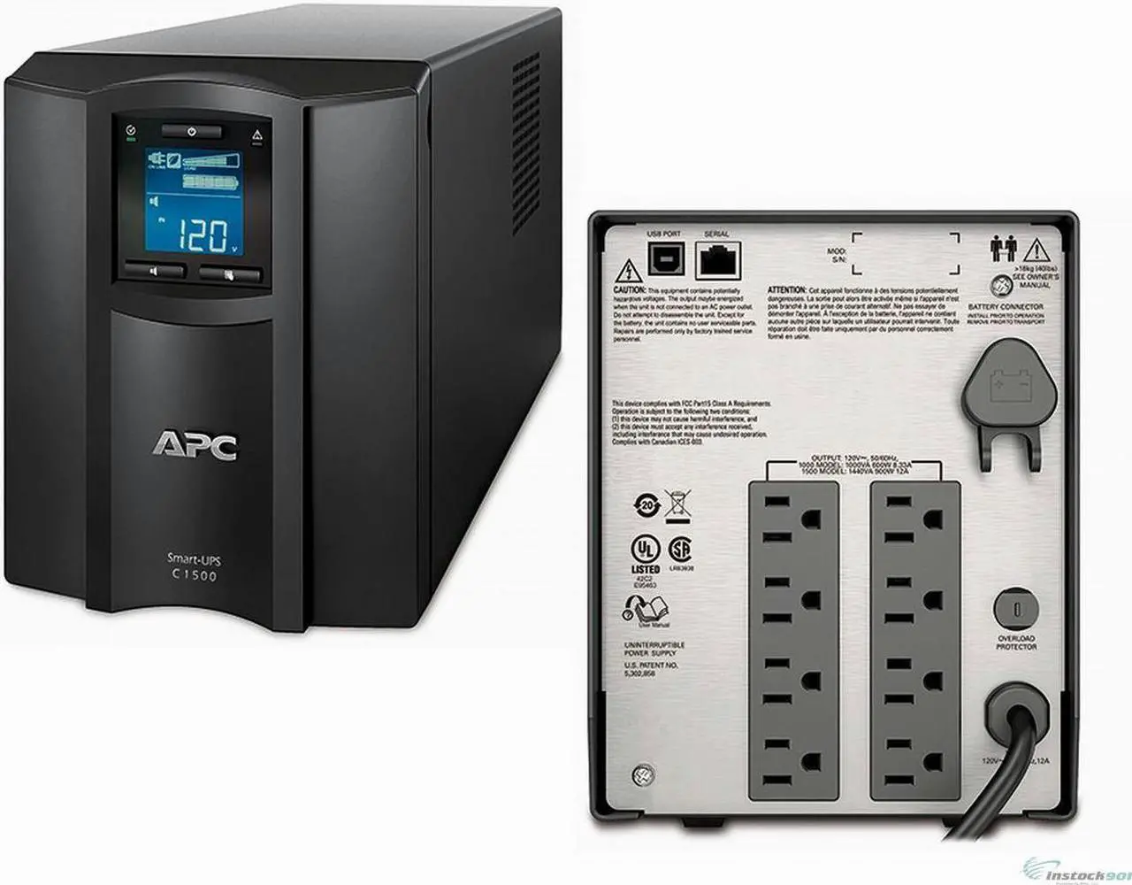 Alt view image 2 of 5 - APC Smart-UPS C SMC1500 Line-interactive UPS - 1500 VA/900 Watts - LCD - USB, Serial