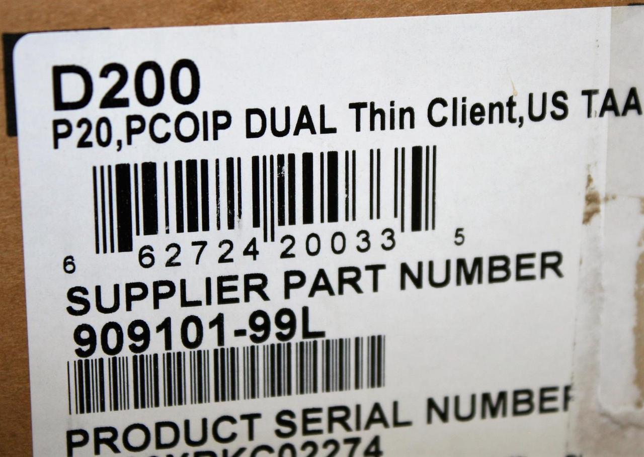 Alt view image 3 of 4 - Dell WYSE D200 P20 PCoIP Dual Zero Thin Client Tera 1100 128MB 64Mb No OS Px0 !!