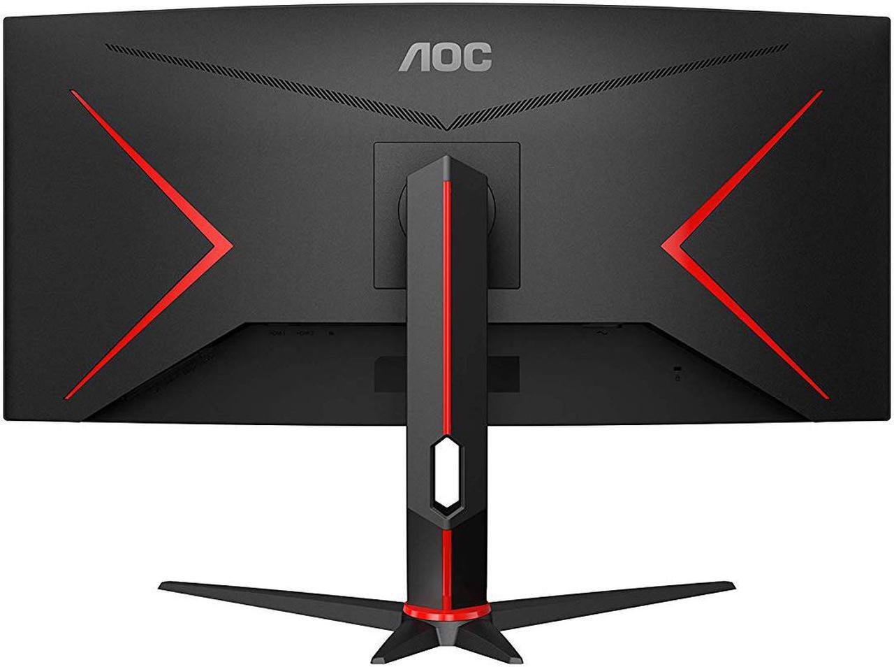 Alt view image 6 of 14 - AOC CU34G2X 34" Curved Frameless Immersive Gaming Monitor, UltraWide QHD 3440x1440, VA Panel, 1ms 144Hz Freesync, Height Adjustable, 3-Yr Zero Dead Pixels
