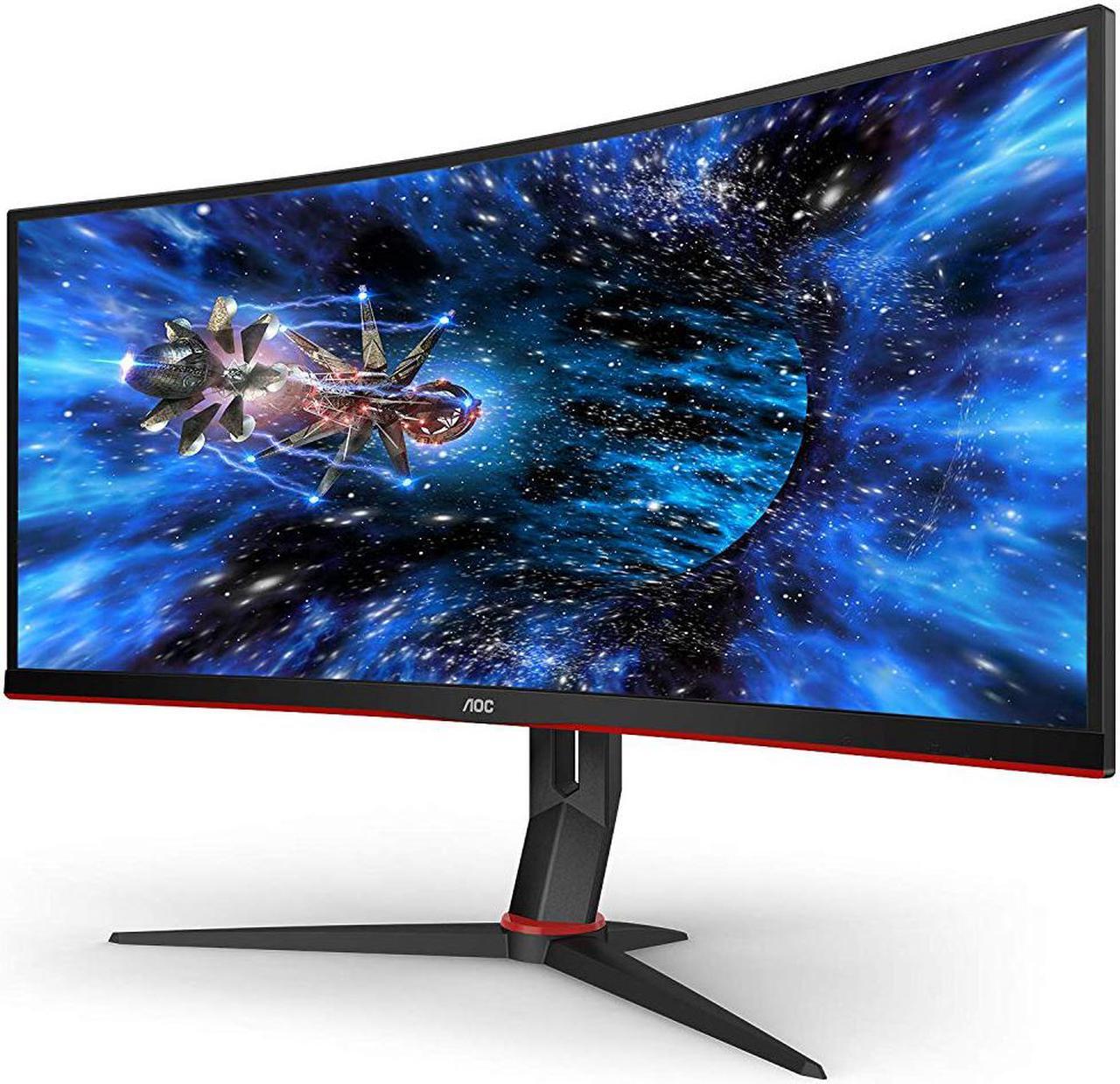 Alt view image 5 of 14 - AOC CU34G2X 34" Curved Frameless Immersive Gaming Monitor, UltraWide QHD 3440x1440, VA Panel, 1ms 144Hz Freesync, Height Adjustable, 3-Yr Zero Dead Pixels