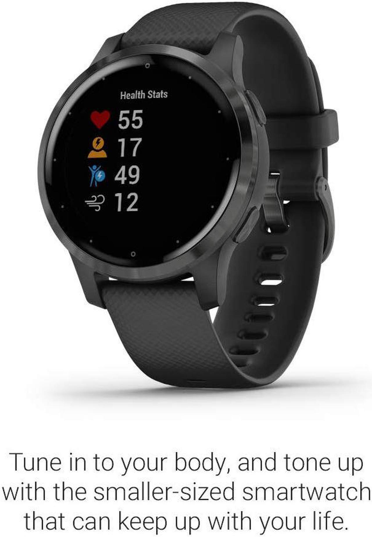 Alt view image 4 of 9 - Garmin vivoactive 4, GPS Smartwatch, Features Music, Body Energy Monitoring, Animated Workouts, Pulse Ox Sensors and More, Black