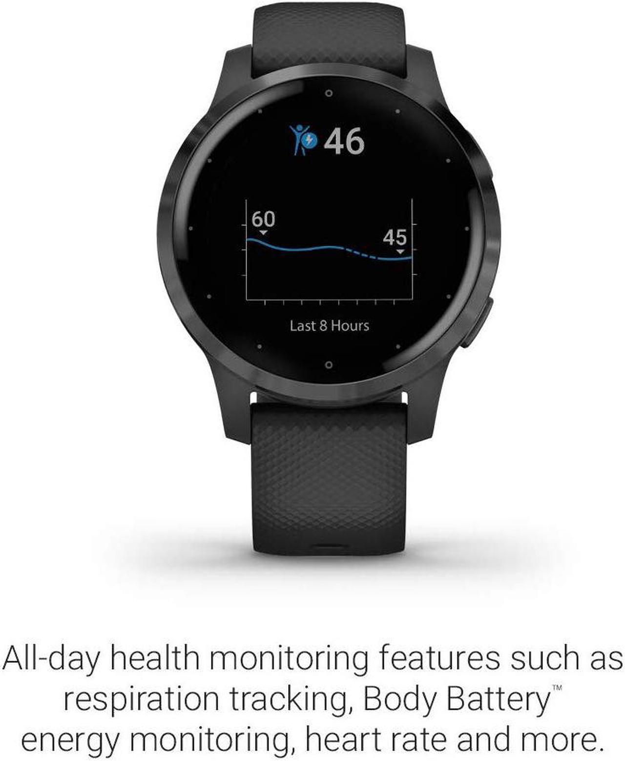 Alt view image 3 of 9 - Garmin vivoactive 4, GPS Smartwatch, Features Music, Body Energy Monitoring, Animated Workouts, Pulse Ox Sensors and More, Black
