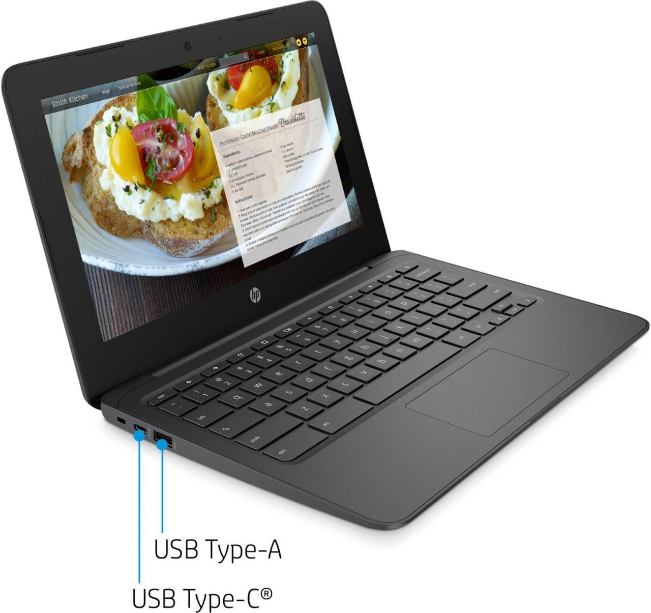 Alt view image 4 of 20 - HP 11a-nb0013dx Chromebook Intel Celeron N3350 (1.1 GHz) 4 GB Memory 32 GB eMMC 11.6" 1366 x 768 Chrome OS
