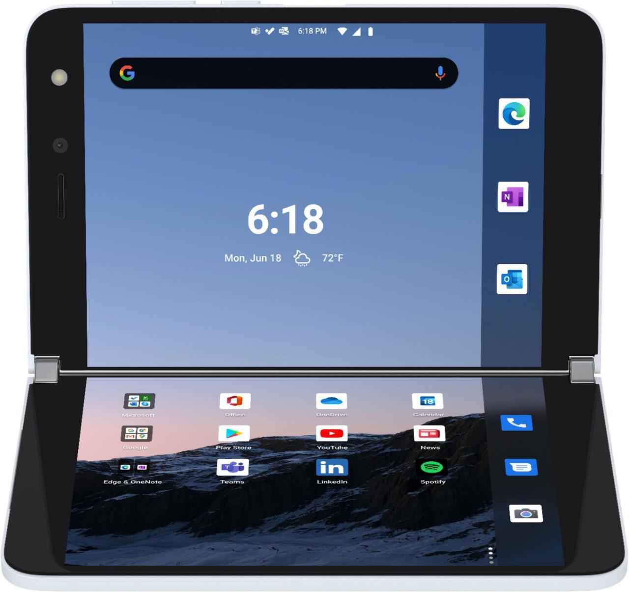 Alt view image 5 of 6 - Microsoft Surface Duo 256GB (Unlocked) - Glacier Cell Phone Smart Phone TGM-00001 Android 10
