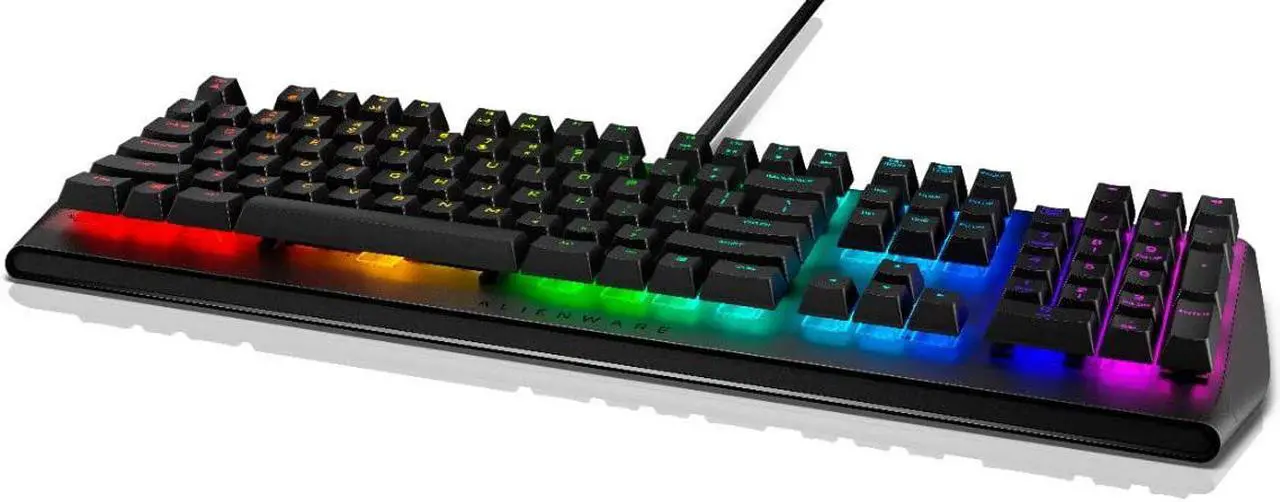 Alt view image 2 of 18 - Alienware Low-Profile RGB Gaming Keyboard AW410K: Alienfx Per Key RGB LED - Cherry MX Brown Switches