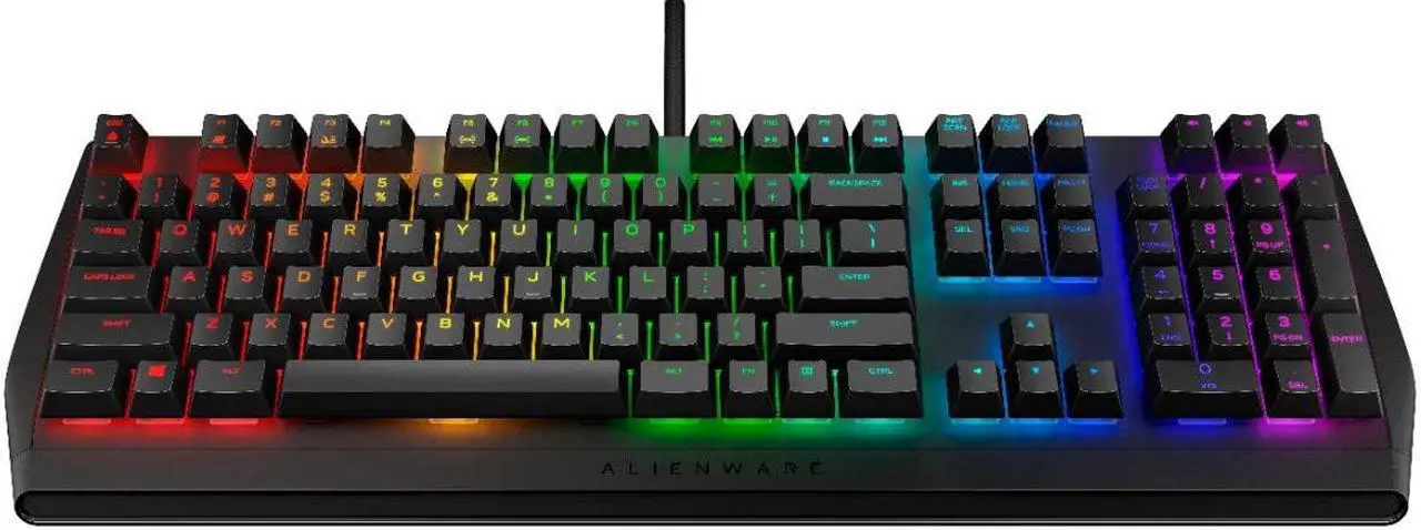 Alt view image 4 of 18 - Alienware Low-Profile RGB Gaming Keyboard AW410K: Alienfx Per Key RGB LED - Cherry MX Brown Switches