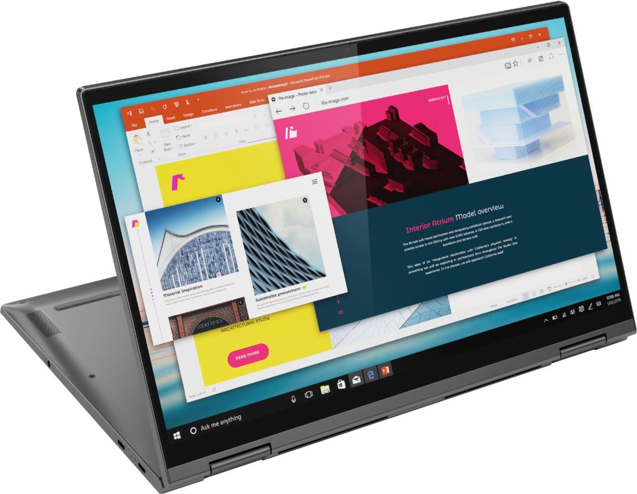 Alt view image 2 of 7 - Lenovo Yoga C740 2-in-1 15.6" Touch Screen Laptop - Intel Core i5 - 8GB Memory - 512GB SSD + 32GB Optane H10 - Iron Grey 81TD0078US Tablet Notebook