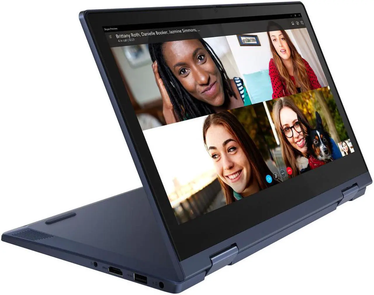 Alt view image 7 of 16 - Lenovo Chromebook Flex 3 11.6" Touchscreen Laptop, Intel Celeron N4020, 4GB RAM, 32GB eMMC HD, Chrome OS, Abyss Blue, 82BB0009US Notebook PC Tablet