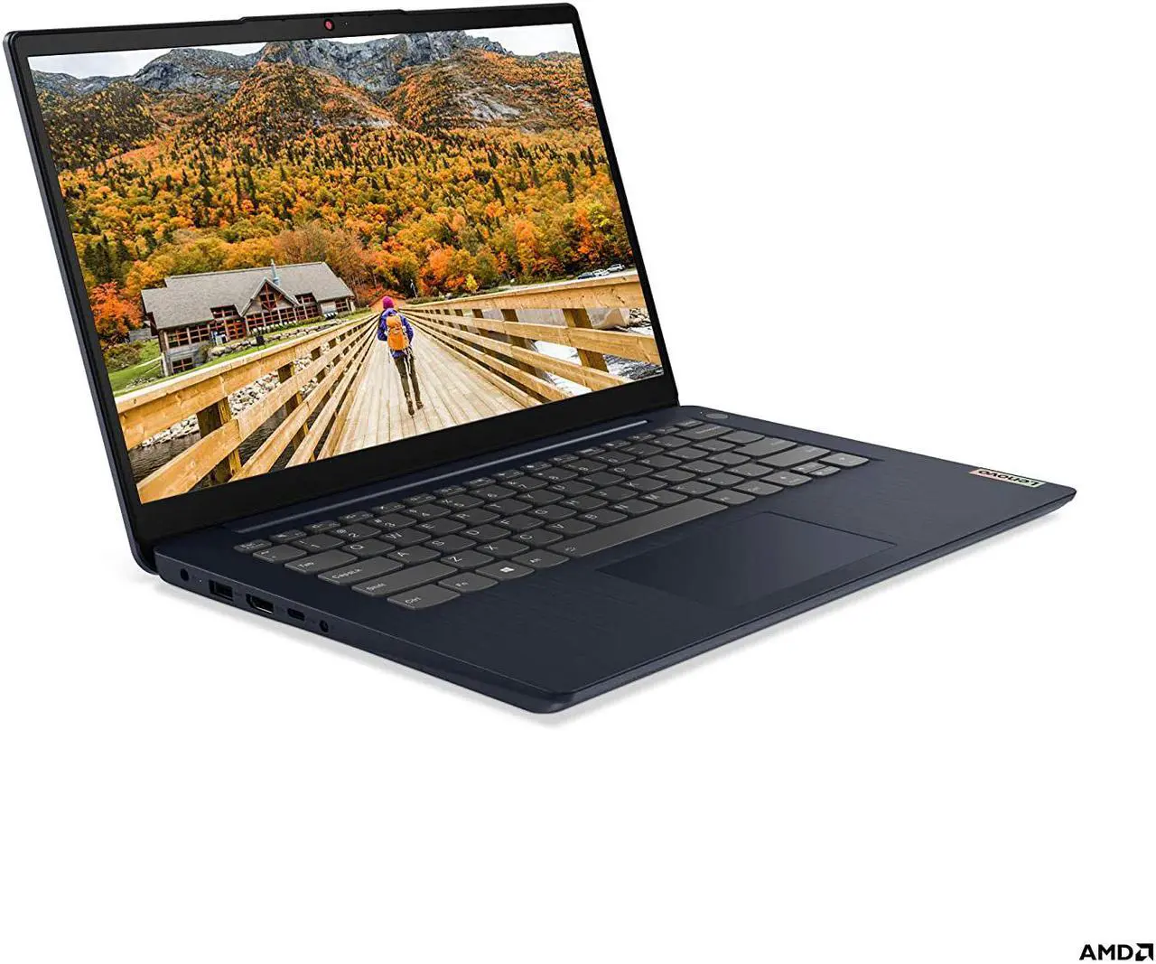 Alt view image 4 of 17 - Lenovo IdeaPad 3 14 14.0" Laptop, 14.0" FHD (1920 x 1080) Display, AMD Ryzen 5 5500U Processor, 8GB DDR4 RAM, 256GB NVMe TLC SSD Storage, AMD Radeon 7 Graphics, Windows 10 Home, 82KT00AMUS, Abyss Blue
