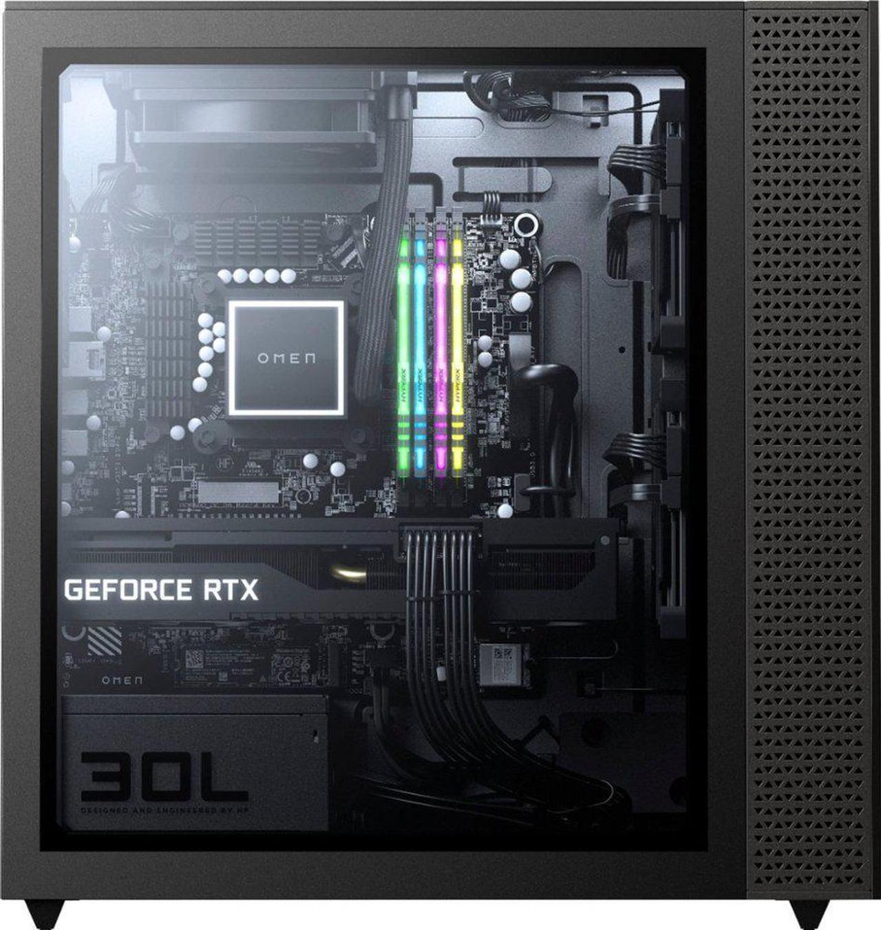 Alt view image 3 of 19 - HP OMEN - 30L Gaming Desktop - AMD Ryzen 7 - 16GB Memory - NVIDIA® GeForce RTX™ 3060 Ti - 1TB SSD - Shadow Black PC Computer GT13-1194