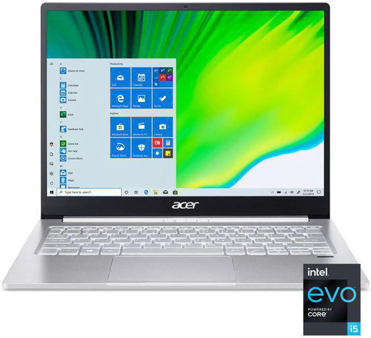 Alt view image 2 of 5 - Acer Swift 3 Intel Evo Thin & Light Laptop, 13.5" 2256 x 1504 IPS, Intel Core i5-1135G7, Intel Iris Xe Graphics, 8GB LPDDR4X, 512GB NVMe SSD, Wi-Fi 6, Fingerprint Reader, Back-lit KB, SF313-53-56UU