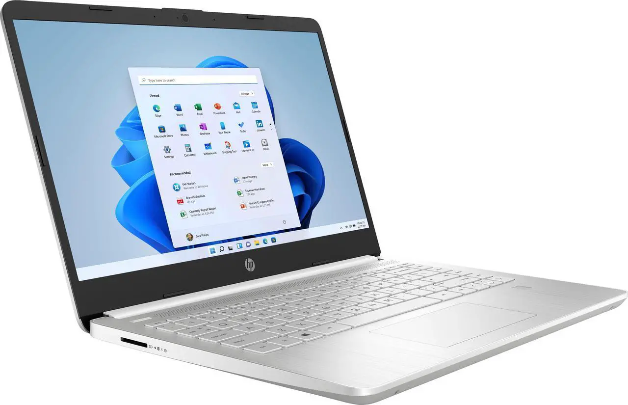 Alt view image 2 of 12 - HP 14-fq0033dx 14" HD Laptop AMD Ryzen 3 3250U 2.6 GHz up to 3.5 GHz AMD Radeon 8GB DDR4-2400 RAM 128GB SATA 3 M.2 SSD Windows 11 Home in S mode - 6A2P1UA