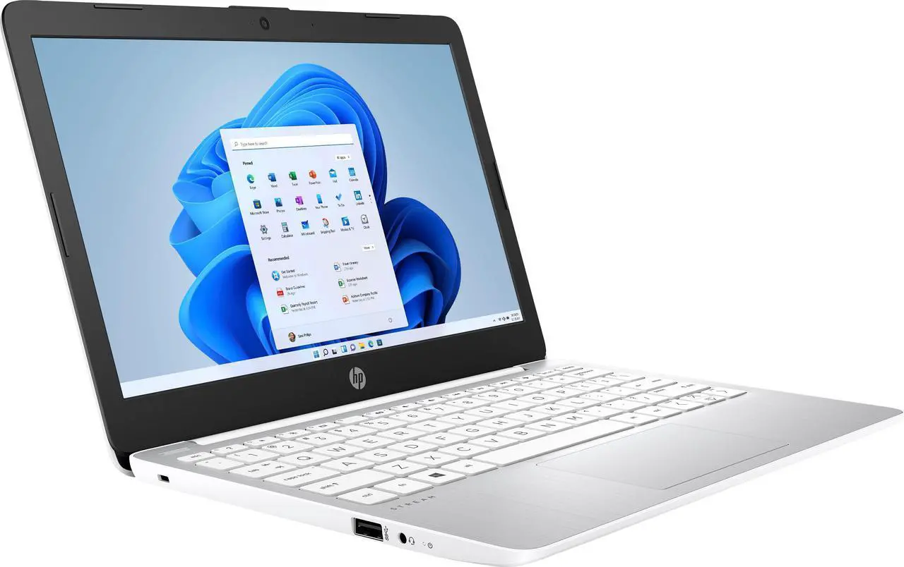 Main image of HP - Stream 11.6" Laptop - Intel Celeron - 4GB Memory - 64GB eMMC - Diamond White Notebook 11-ak0053dx
