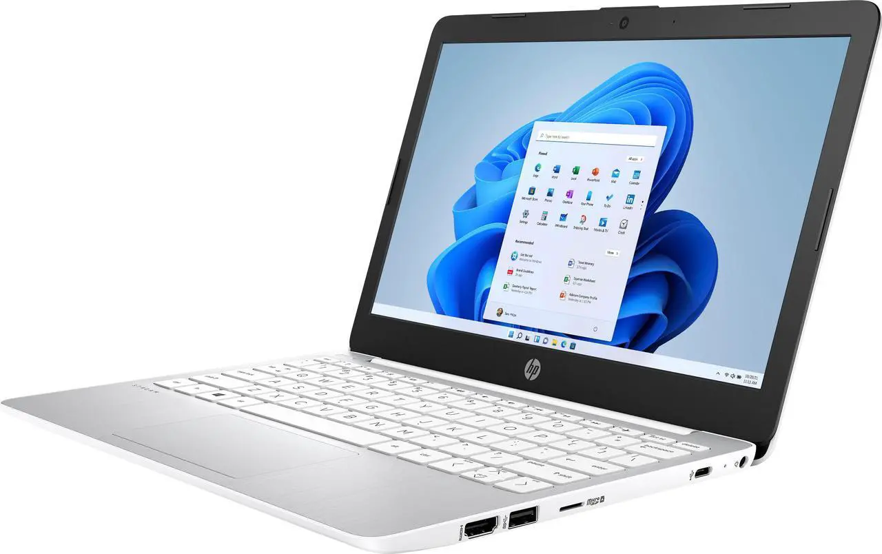 Alt view image 2 of 6 - HP - Stream 11.6" Laptop - Intel Celeron - 4GB Memory - 64GB eMMC - Diamond White Notebook 11-ak0053dx
