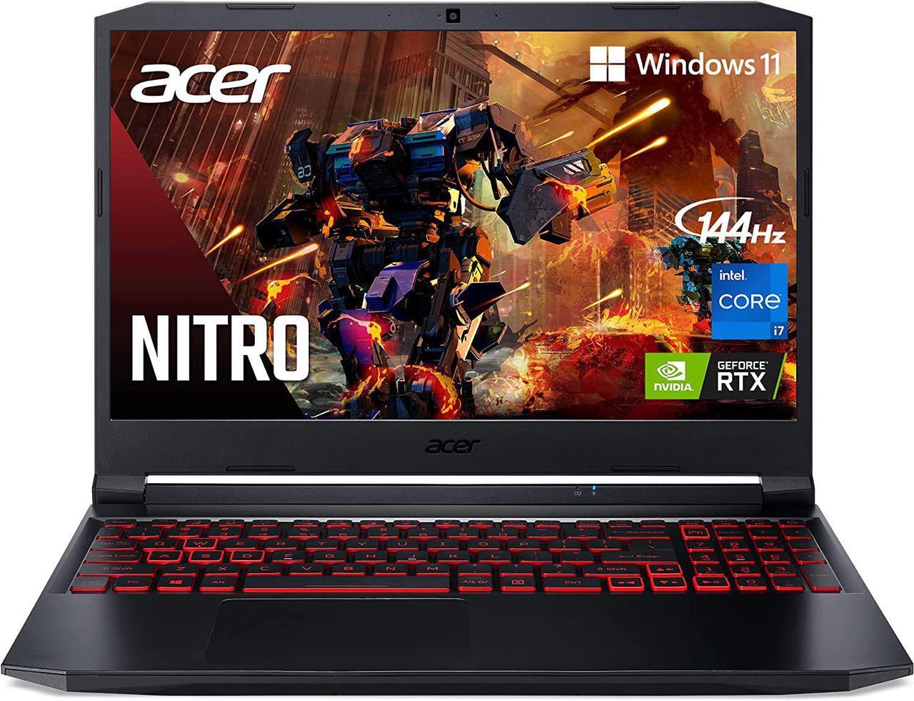 Acer Nitro 5 AN515-57-79TD Gaming Laptop | Intel Core i7-11800H | NVIDIA GeForce RTX 3050 Ti Laptop GPU | 15.6" FHD 144Hz IPS Display | 8GB DDR4 | 512GB NVMe SSD | Killer Wi-Fi 6 | Backlit Keyboard