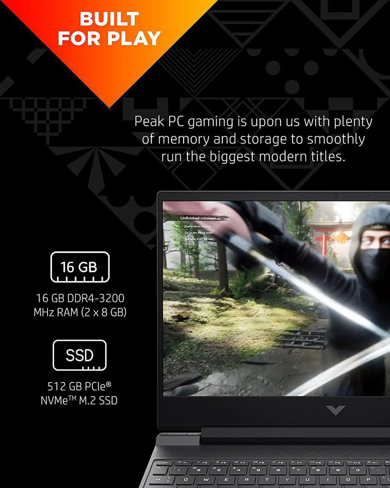 Alt view image 4 of 7 - HP Victus 15.6" Gaming Laptop PC, NVIDIA GeForce RTX 3050 Ti, AMD Ryzen 7 5800H, Refined 1080p IPS Display, Compact Design, All-in-One Keyboard with Enlarged Touchpad, HD Webcam (15-fb0028nr, 2022)