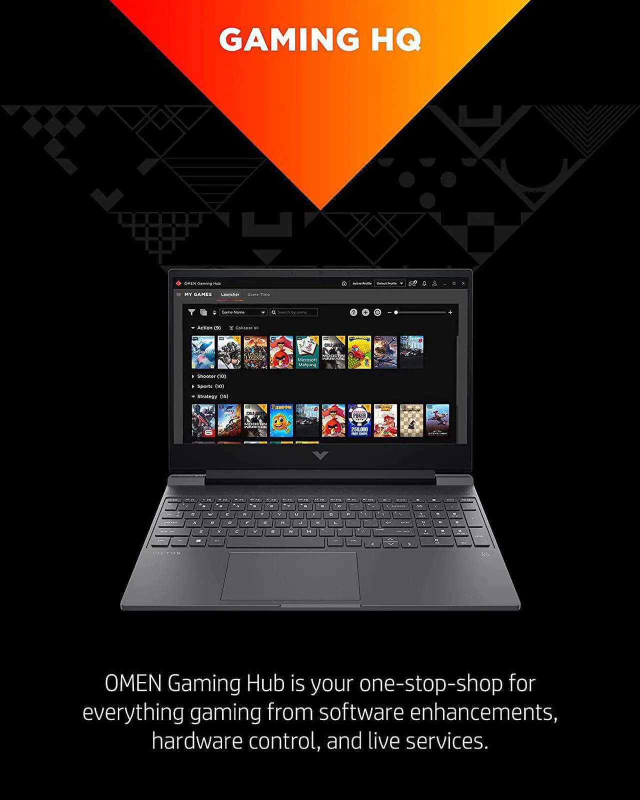 Alt view image 7 of 7 - HP Victus 15.6" Gaming Laptop PC, NVIDIA GeForce RTX 3050 Ti, AMD Ryzen 7 5800H, Refined 1080p IPS Display, Compact Design, All-in-One Keyboard with Enlarged Touchpad, HD Webcam (15-fb0028nr, 2022)