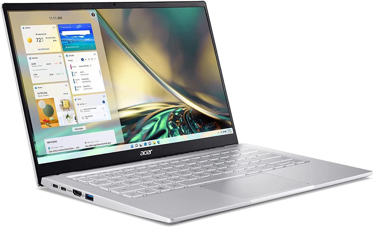 Alt view image 2 of 14 - Acer Swift 3 Intel Evo Thin & Light Laptop | 14" QHD 100% sRGB | Intel Core i7-1260P | Intel Iris Xe Graphics | 16GB LPDDR4X | 512GB SSD | Killer Wi-Fi 6E AX1675 | Windows 11 Home | SF314-512-78JG
