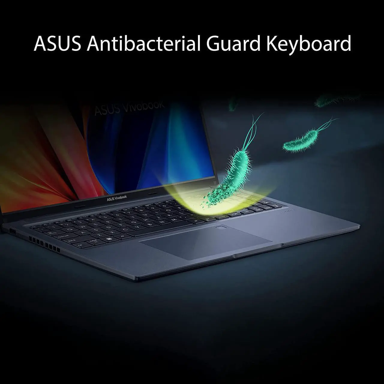 Alt view image 2 of 20 - ASUS VivoBook 16X Laptop, 16 WUXGA (1920 x 1200) 16:10 Display, AMD Ryzen 5 5600H CPU, AMD Radeon Vega 7 Graphics, 8GB RAM, 512GB SSD, Fingerprint Sensor, Windows 11 Home, Quiet Blue, M1603QA-DS52
