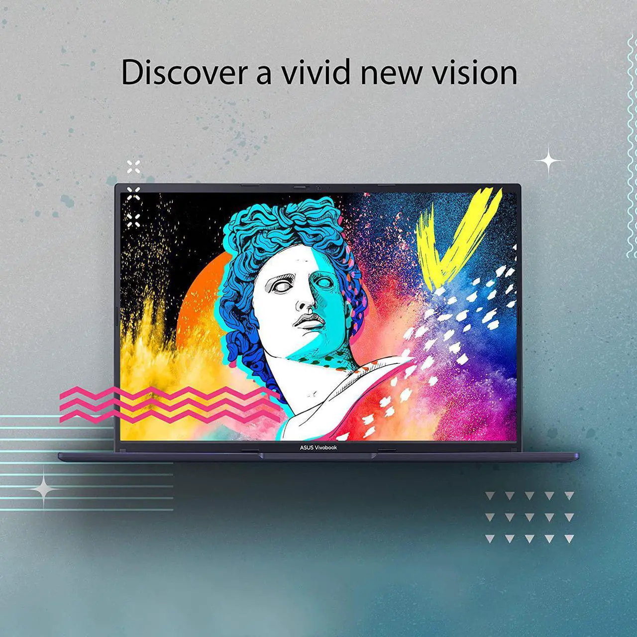 Alt view image 3 of 20 - ASUS VivoBook 16X Laptop, 16 WUXGA (1920 x 1200) 16:10 Display, AMD Ryzen 5 5600H CPU, AMD Radeon Vega 7 Graphics, 8GB RAM, 512GB SSD, Fingerprint Sensor, Windows 11 Home, Quiet Blue, M1603QA-DS52