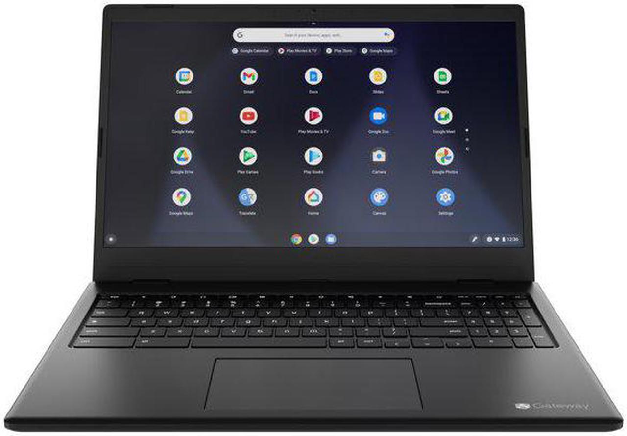 Main image of Gateway 15.6" Chromebook, Intel® Pentium® Silver N6000, Quad Core, 4GB Memory, 128GB Storage, 1MP Webcam, Chrome OS, GCNP41524-BK Laptop Notebook