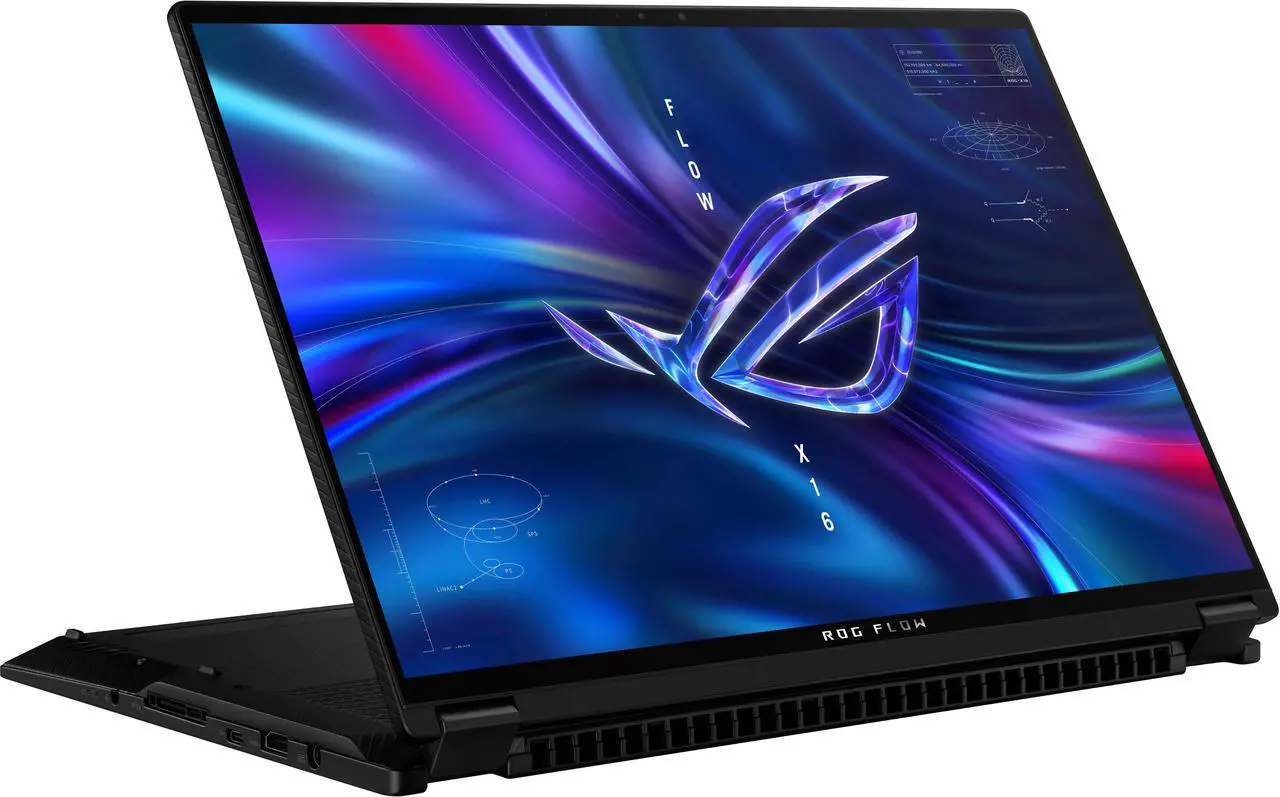 Alt view image 2 of 6 - ASUS - ROG 16" Touchscreen Gaming Laptop - AMD Ryzen 9 - 16GB DDR5 Memory - NVIDIA GeForce RTX 3060 V6G Graphics - 1TB SSD - Off black
Tablet