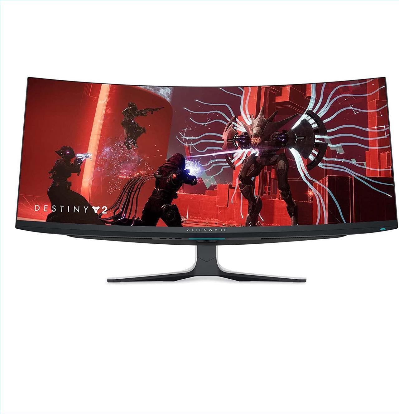 Alienware 34 Inch Curved PC Gaming Monitor, 3440 x 1440p Resolution, Quantum Dot OLED 175Hz, 1800R Curvature, True 1ms GTG, 1,000,000:1 Contrast Ratio, 1.07 Billion Colors, AW3423DW - Lunar Light