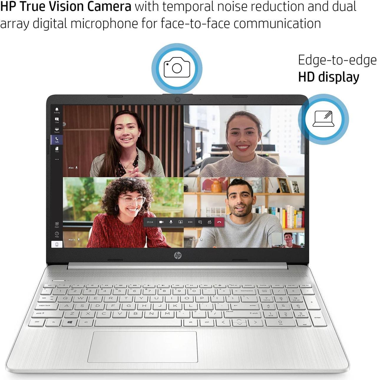 Alt view image 2 of 4 - HP 15.6" Laptop, Intel Core i3-1115G4, 8GB RAM, 256GB SSD, Natural Silver, Windows 11 Home in S mode, 15-dy2791wm