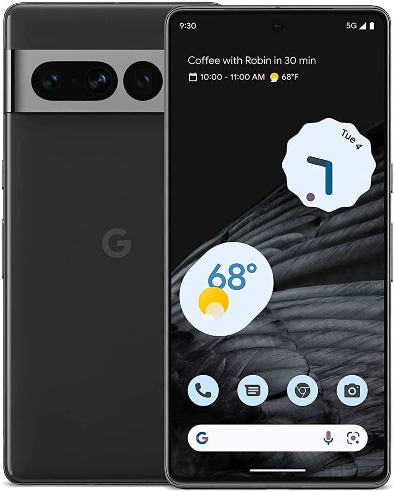 Main image of Google Pixel 7 Pro - 5G Android Phone - Unlocked Smartphone with Telephoto Lens, Wide Angle Lens, and 24-Hour Battery - 128GB - Obsidian