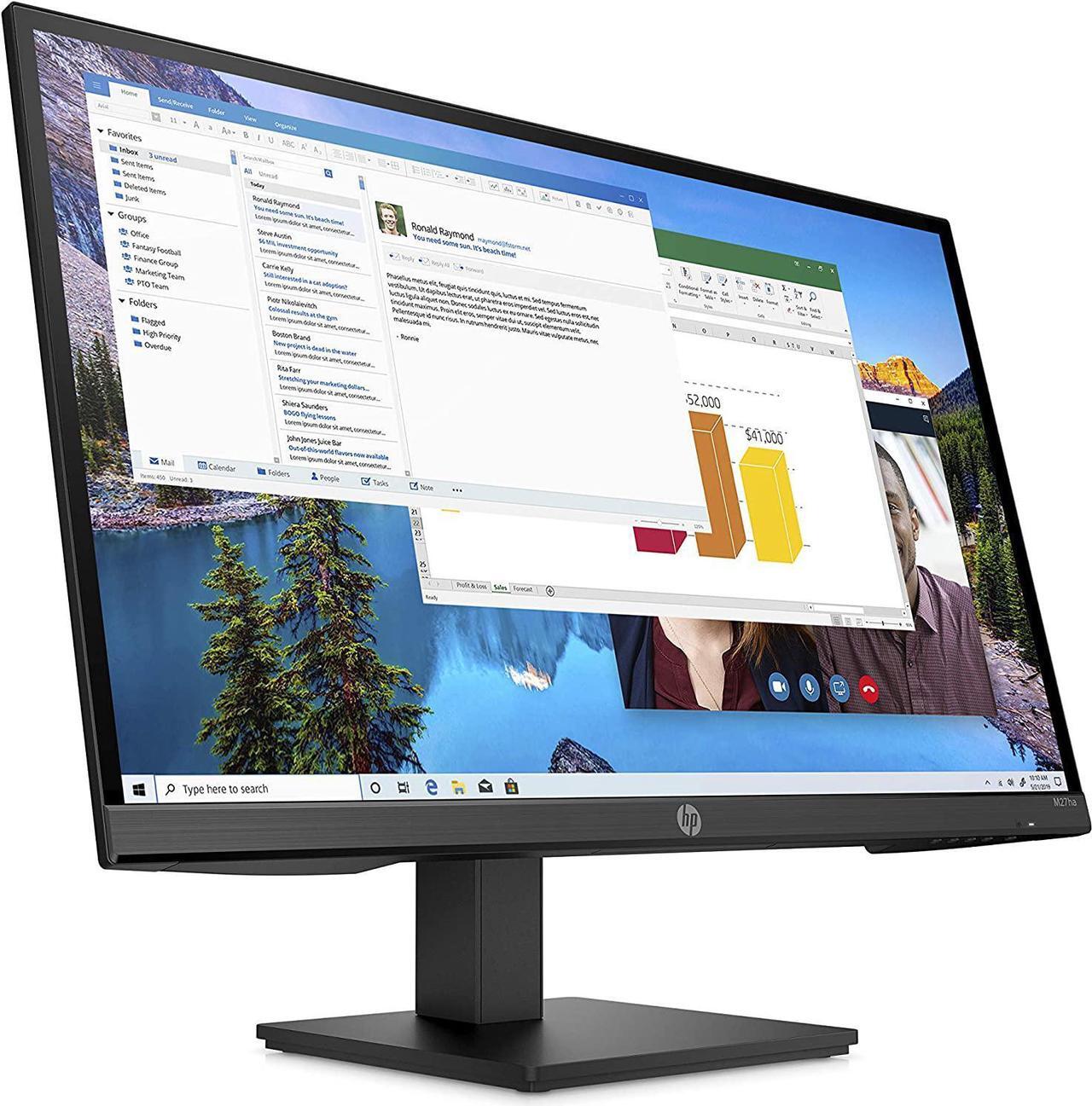 Alt view image 5 of 13 - HP 27h 27" Full HD IPS 75Hz Desktop Monitor Black 737K9AA