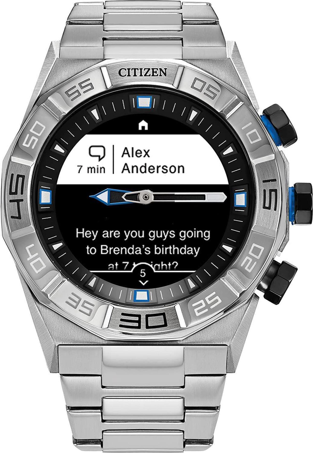 Alt view image 4 of 5 - Citizen CZ Smart Gen 1 Hybrid smartwatch 44mm, Continuous Heart Rate Tracking, Fitness Activity, Golf App, Displays Notifications and Messages, Bluetooth Connection, 15 Day Battery Life