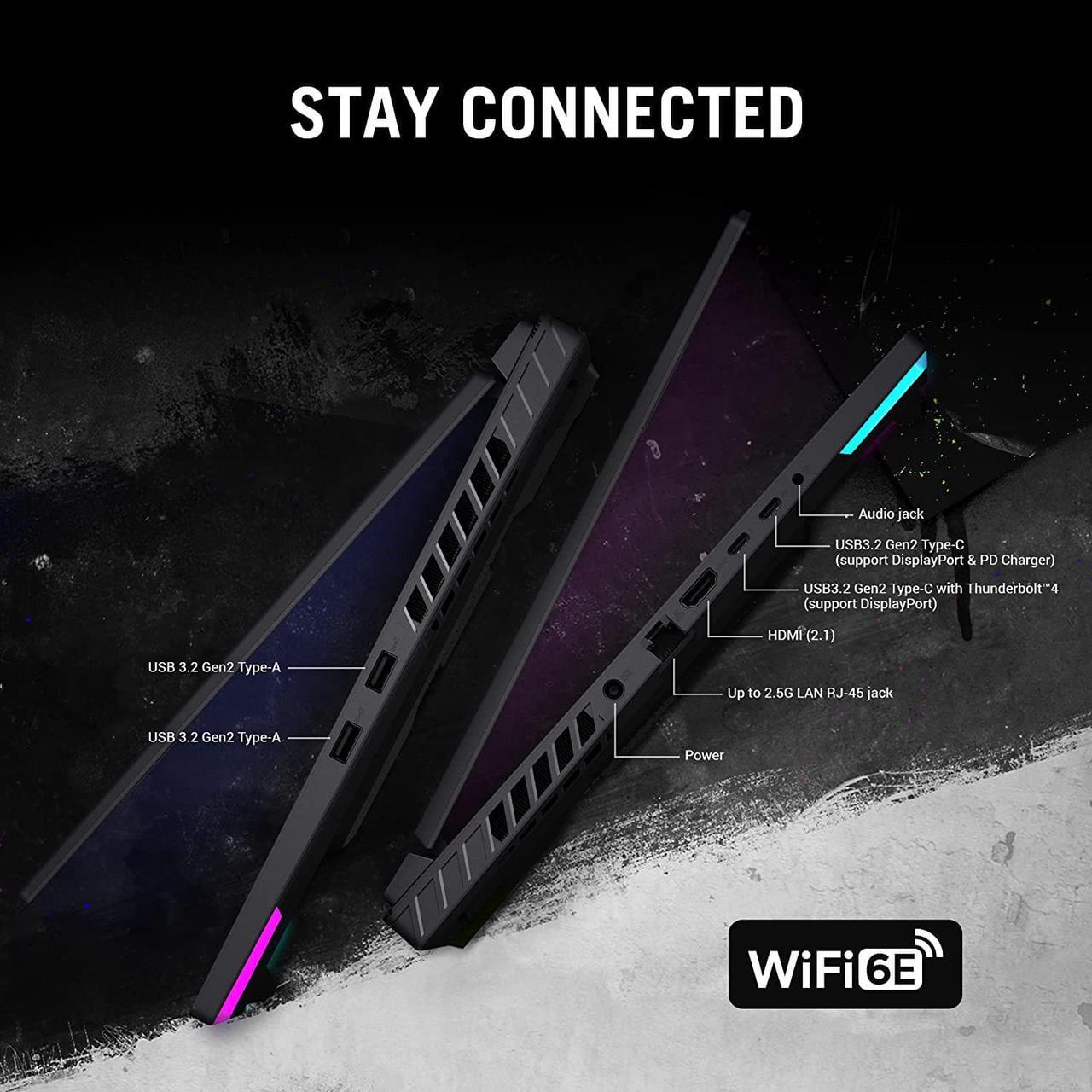 Alt view image 6 of 14 - ASUS ROG Strix G16 (2023) Gaming Laptop, 16 16:10 FHD 165Hz, GeForce RTX 4060, Intel Core i7-13650HX, 16GB DDR5, 512GB PCIe SSD, Wi-Fi 6E, Windows 11, G614JV-AS73