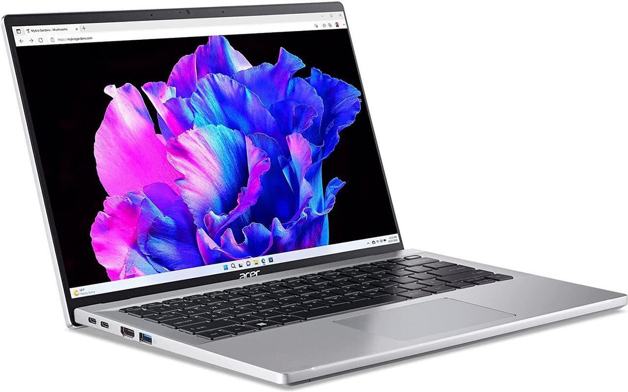 Alt view image 2 of 7 - Acer Swift Go 14 Intel Evo Thin & Light Laptop 14" 1920x1200 100% sRGB Touch Display Intel Core i7-1355U Intel Iris Xe 16GB LPDDR5 512GB Gen 4 SSD Killer WiFi 6E AX1675 SFG14-71T-72QV