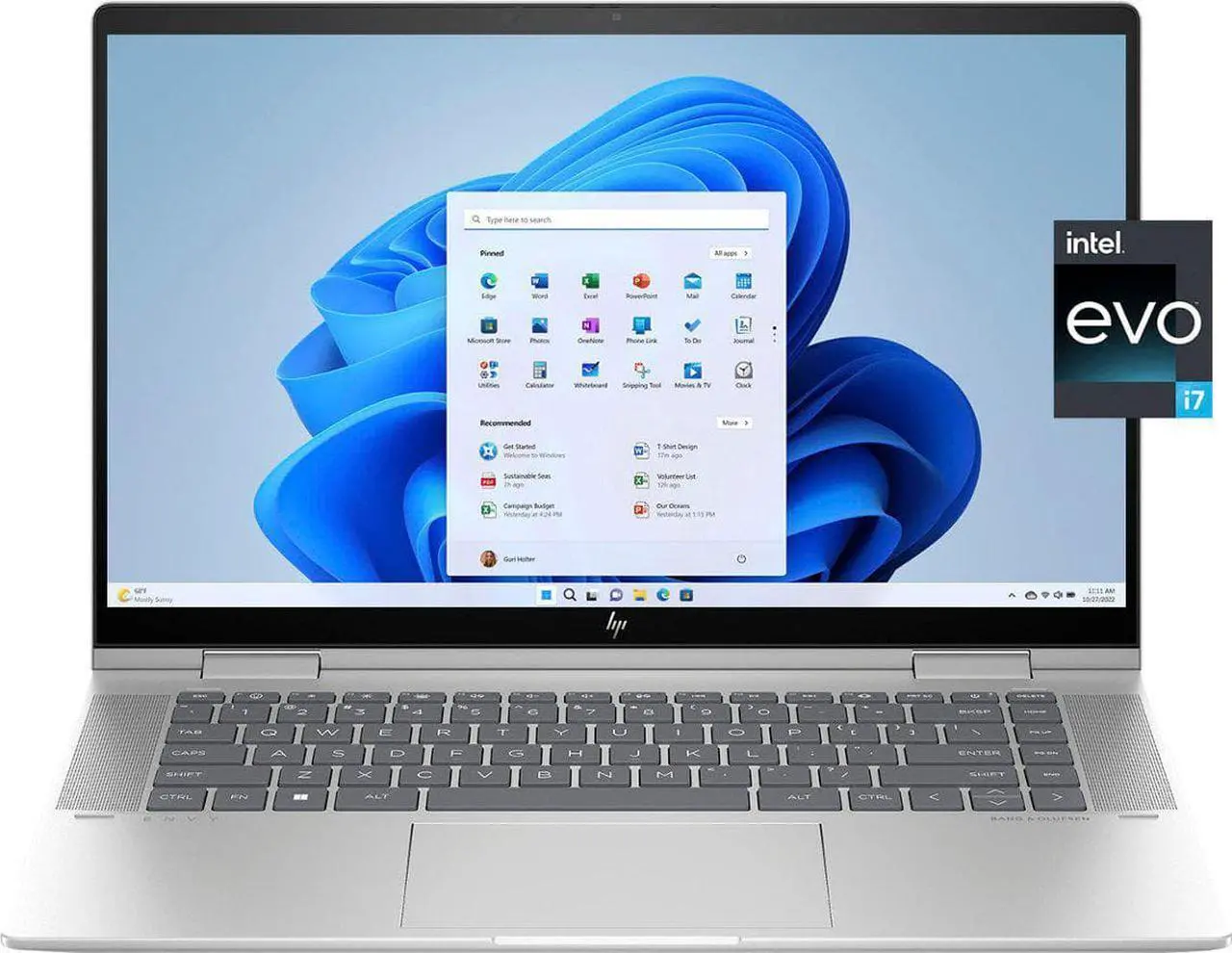 Alt view image 6 of 8 - HP - ENVY 2-in-1 15.6" Full HD Touch-Screen Laptop - Intel Evo Platform - Core i7 - 16GB Memory - 512GB SSD - Natural Silver Notebook PC Tablet