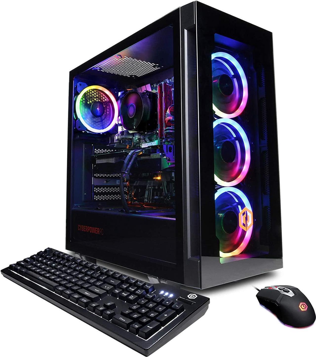 Main image of CyberpowerPC Gamer Xtreme VR Gaming PC, Intel Core i7-12700F 2.1GHz, GeForce RTX 3060 12GB, 16GB DDR4, 1TB NVMe SSD, WiFi & Win 11 Home (GXiVR8040A12), Black